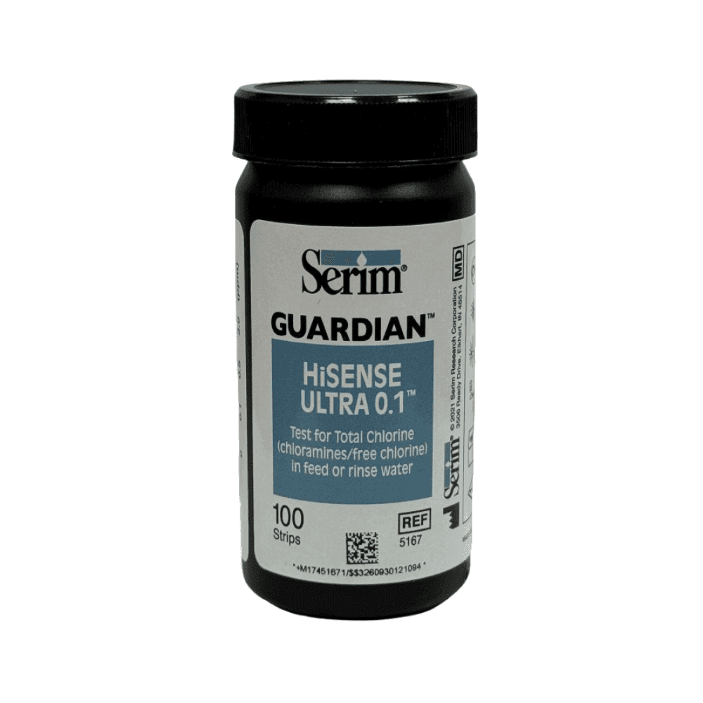 Low-Range Total Chlorine Test Strips - Serim® GUARDIAN™ HiSENSE ULTRA 0.1™ Test Strips